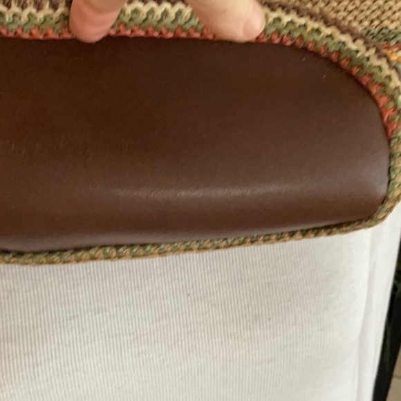 VINTAGE STRAW BAG EARTH-TONES - Picture 4 of 5